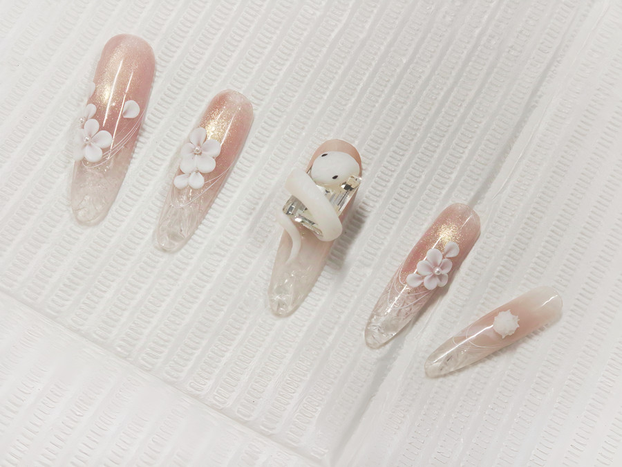 琉璃雕花美甲，廣西美甲工作室受歡迎的款式