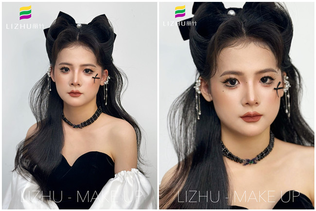 復(fù)古貓耳造型，南寧化妝培訓(xùn)中心課堂作品