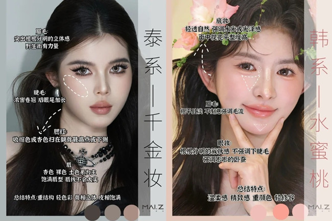 不同妝容解析，南寧專業(yè)化妝培訓
