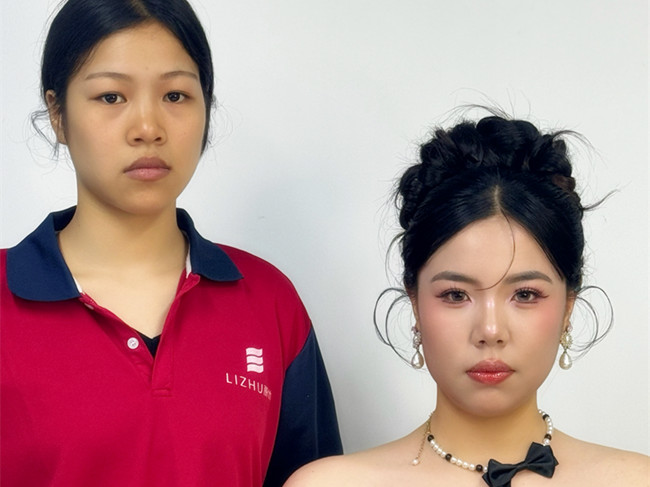 千金禮服造型，廣西美妝彩妝訓(xùn)練學(xué)員畢業(yè)作品
