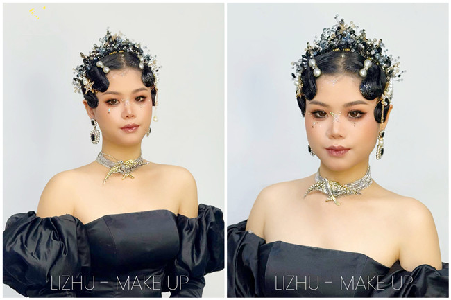 輕奢手推波紋造型， 廣西新娘妝造教學(xué)作品