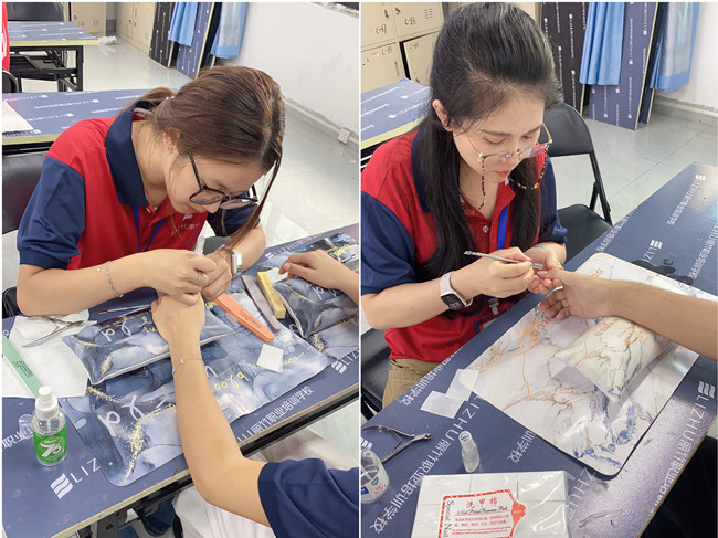 南寧美甲基礎(chǔ)班美甲修手考核，全員通過(guò)