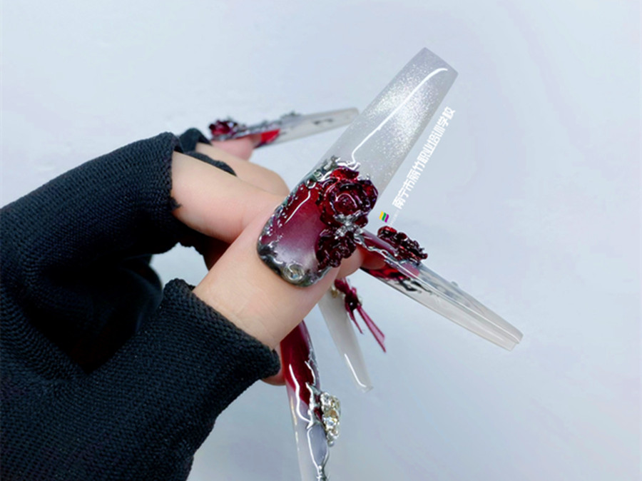 哥特風創(chuàng)意美甲，南寧美甲創(chuàng)業(yè)作品