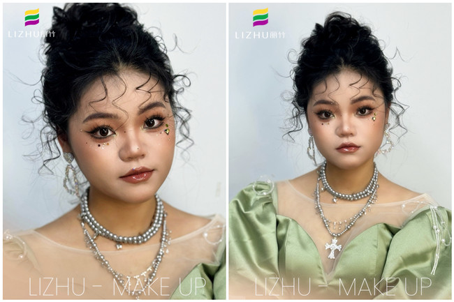 氛圍丸子頭造型，南寧寫真化妝師作品