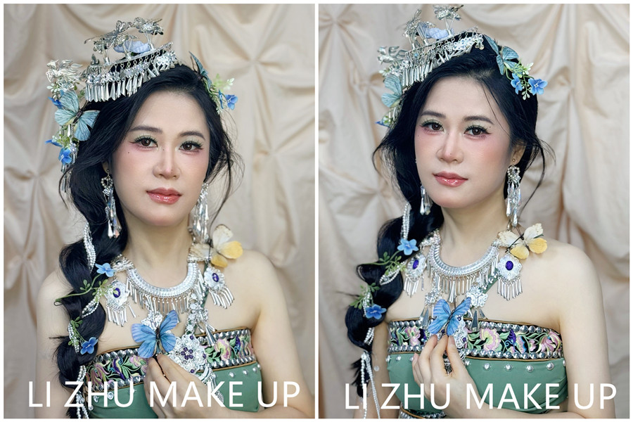 苗疆寫(xiě)真造型，廣西高彩培訓(xùn)課堂作品