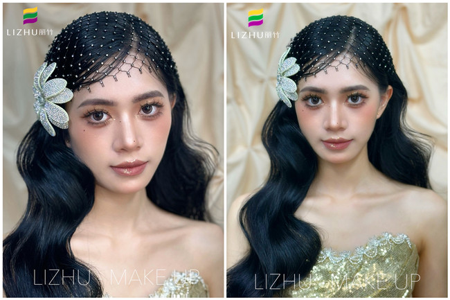 Sana復(fù)古內(nèi)扣披發(fā)，廣西學(xué)化妝高彩