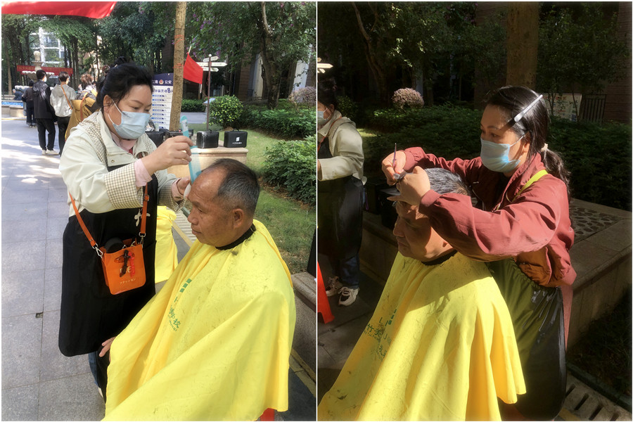 南寧美發(fā)培訓(xùn)班外出實(shí)踐剪發(fā)活動(dòng)花絮