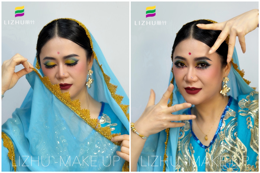 異域風(fēng)情印度妝，南寧彩妝形象造型學(xué)校作品