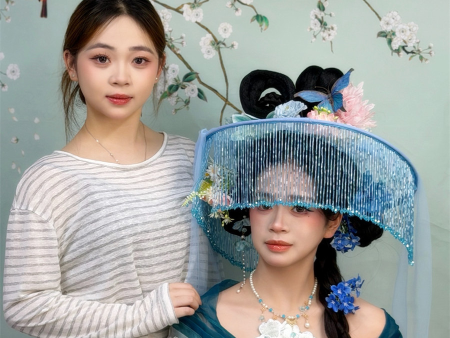帷帽花神造型，南寧彩妝造型學(xué)校作品