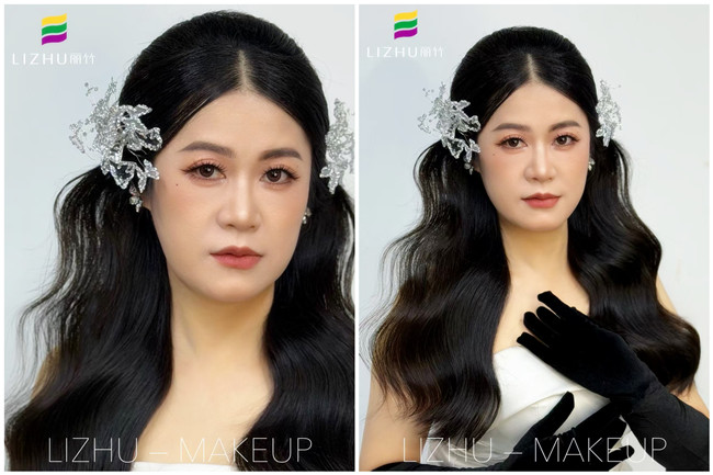 半披新娘造型，廣西教化妝